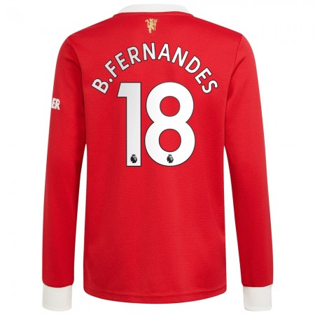 Fußballtrikots Manchester United Bruno Fernandes 18 Heim Trikotsatz 2021-2022 Langarm Fußballtrikots Manchester United Bruno Fernandes 18 Heim Trikotsatz 2021-2022 Langarm